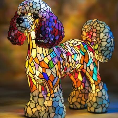 USB Dog Breed LED Night Light - 6 Inch Warm Accent Lamp