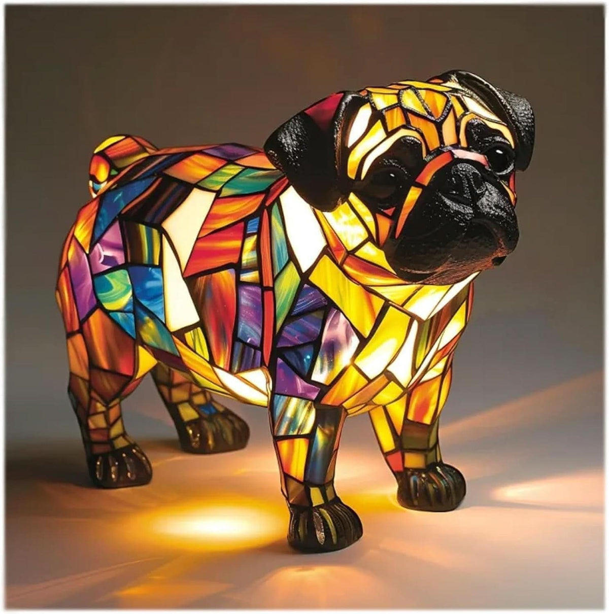 USB Dog Breed LED Night Light - 6 Inch Warm Accent Lamp