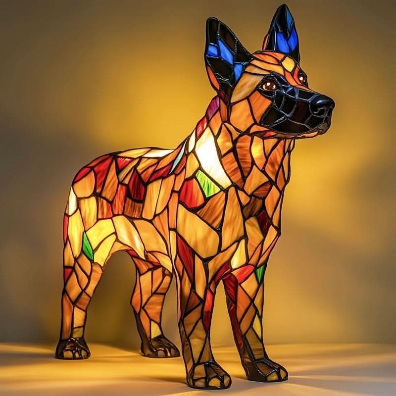 USB Dog Breed LED Night Light - 6 Inch Warm Accent Lamp
