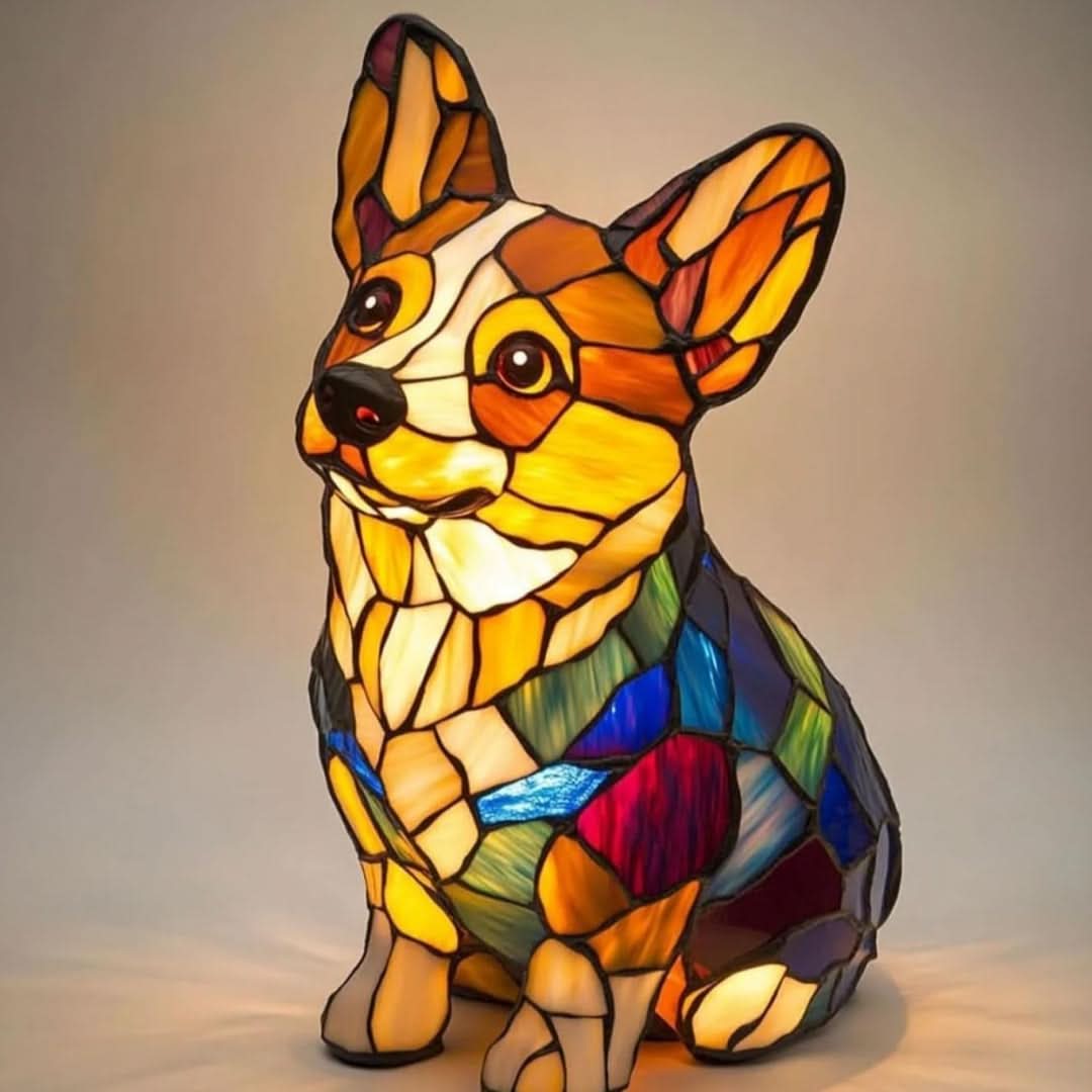USB Dog Breed LED Night Light - 6 Inch Warm Accent Lamp
