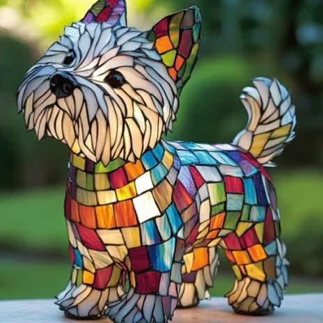 USB Dog Breed LED Night Light - 6 Inch Warm Accent Lamp