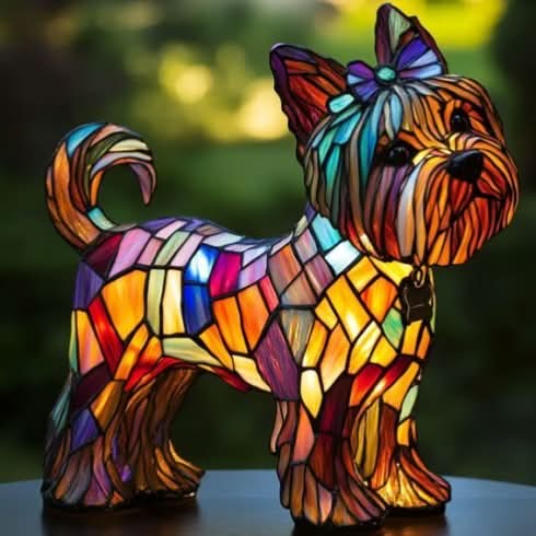 USB Dog Breed LED Night Light - 6 Inch Warm Accent Lamp