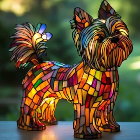 USB Dog Breed LED Night Light - 6 Inch Warm Accent Lamp