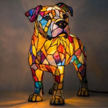 USB Dog Breed LED Night Light - 6 Inch Warm Accent Lamp