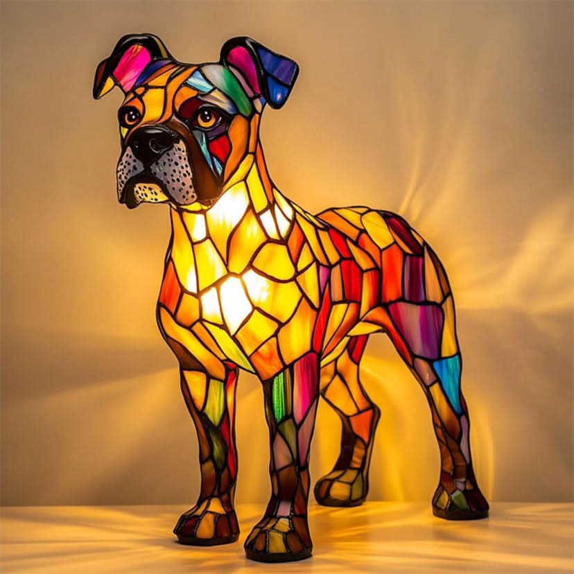 USB Dog Breed LED Night Light - 6 Inch Warm Accent Lamp