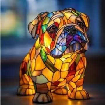 USB Dog Breed LED Night Light - 6 Inch Warm Accent Lamp