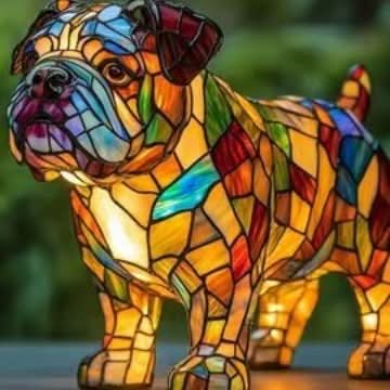 USB Dog Breed LED Night Light - 6 Inch Warm Accent Lamp