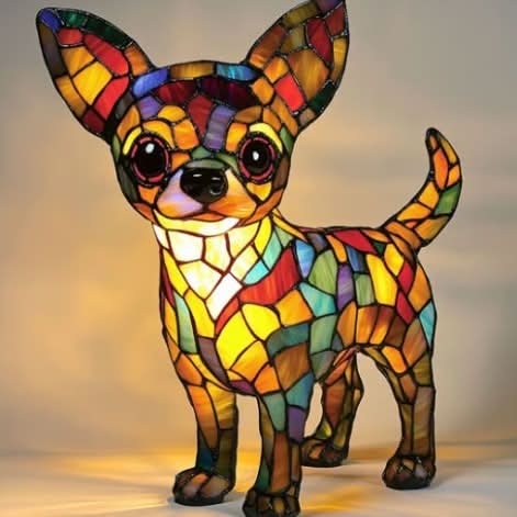 USB Dog Breed LED Night Light - 6 Inch Warm Accent Lamp