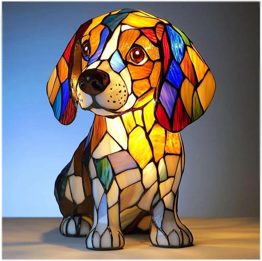 USB Dog Breed LED Night Light - 6 Inch Warm Accent Lamp