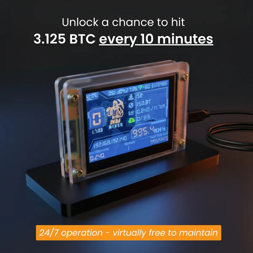 ESP32 Solo Miner - 2.8 Inch Display Crypto Node 960 KH/s
