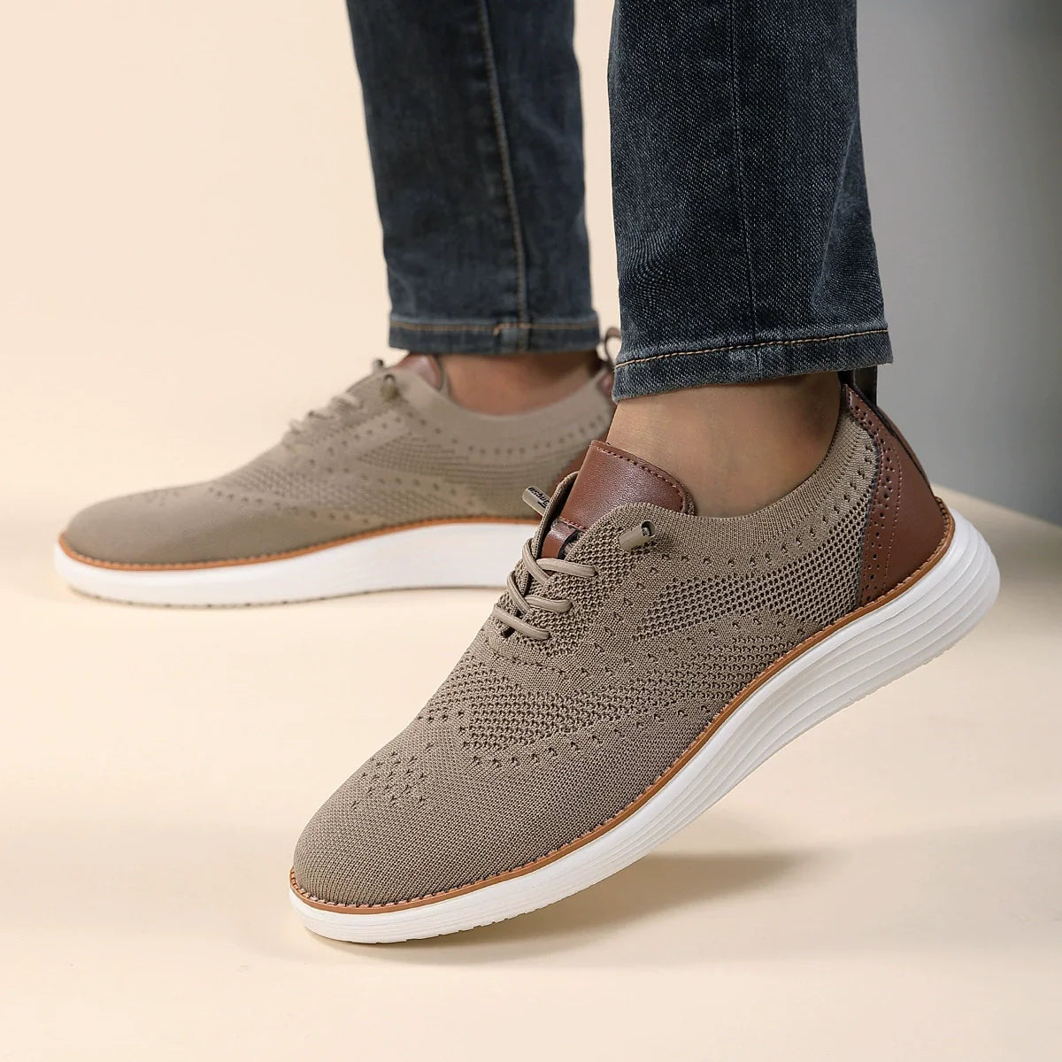 Men's Breathable Knit Casual Sneakers