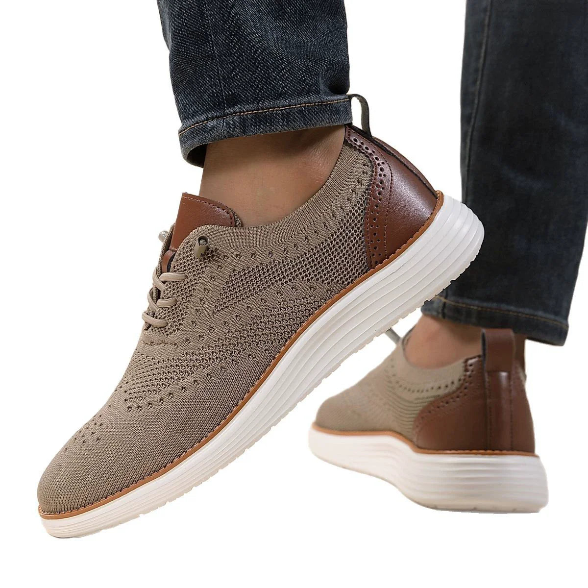 Men's Breathable Knit Casual Sneakers