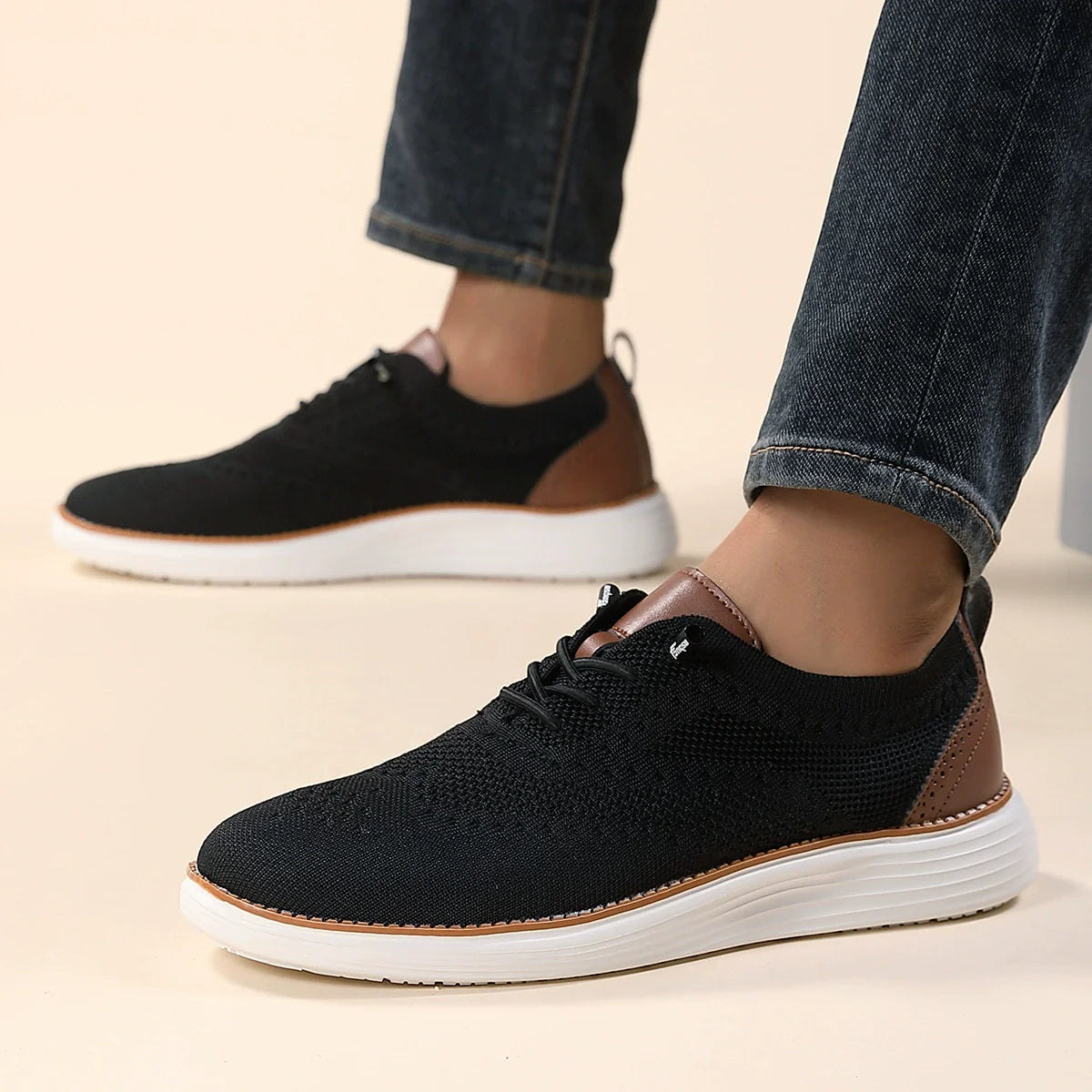 Men's Breathable Knit Casual Sneakers