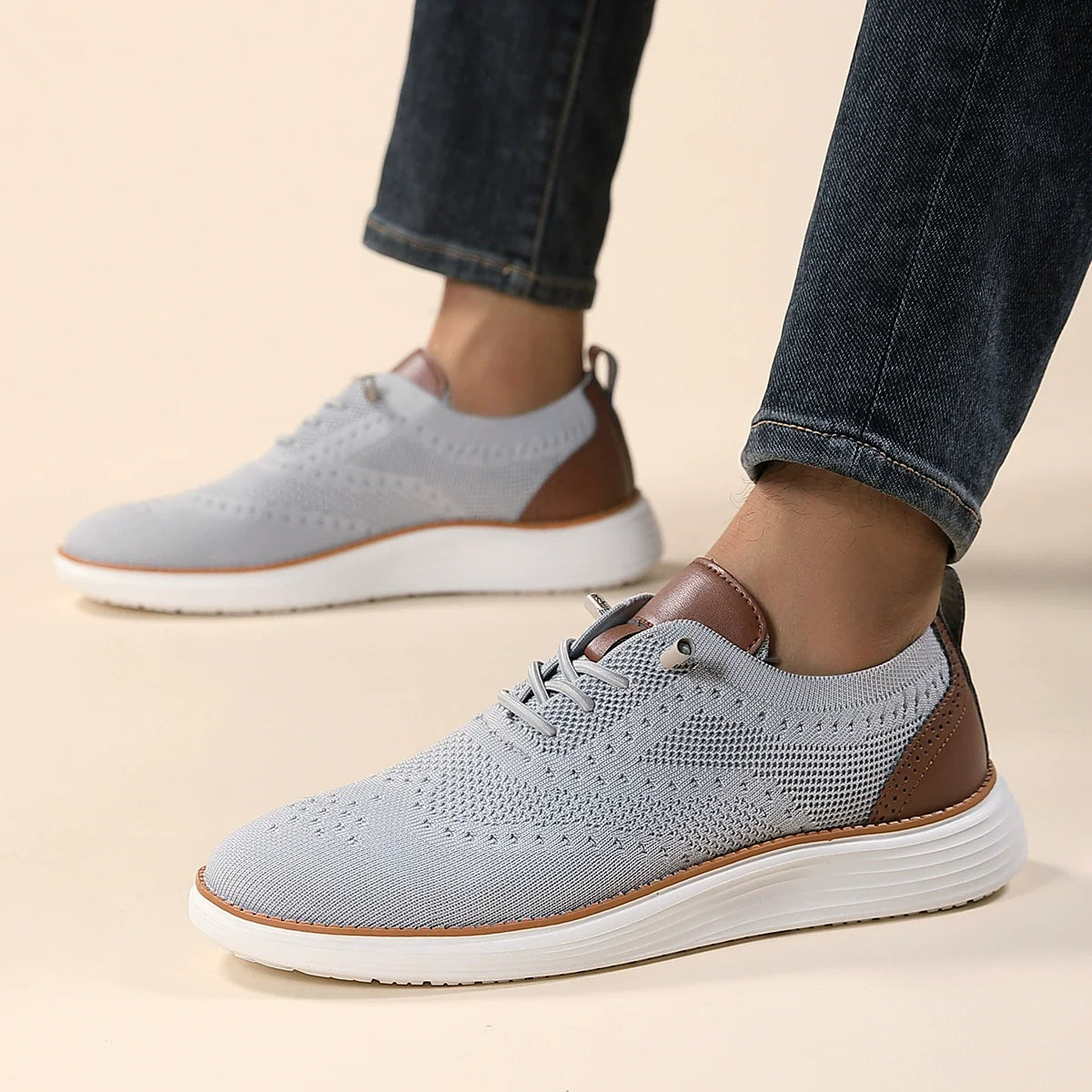 Men's Breathable Knit Casual Sneakers