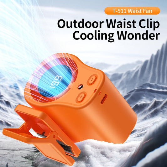 Portable Waist Clip On Fan - Rechargeable Hands Free Cooling