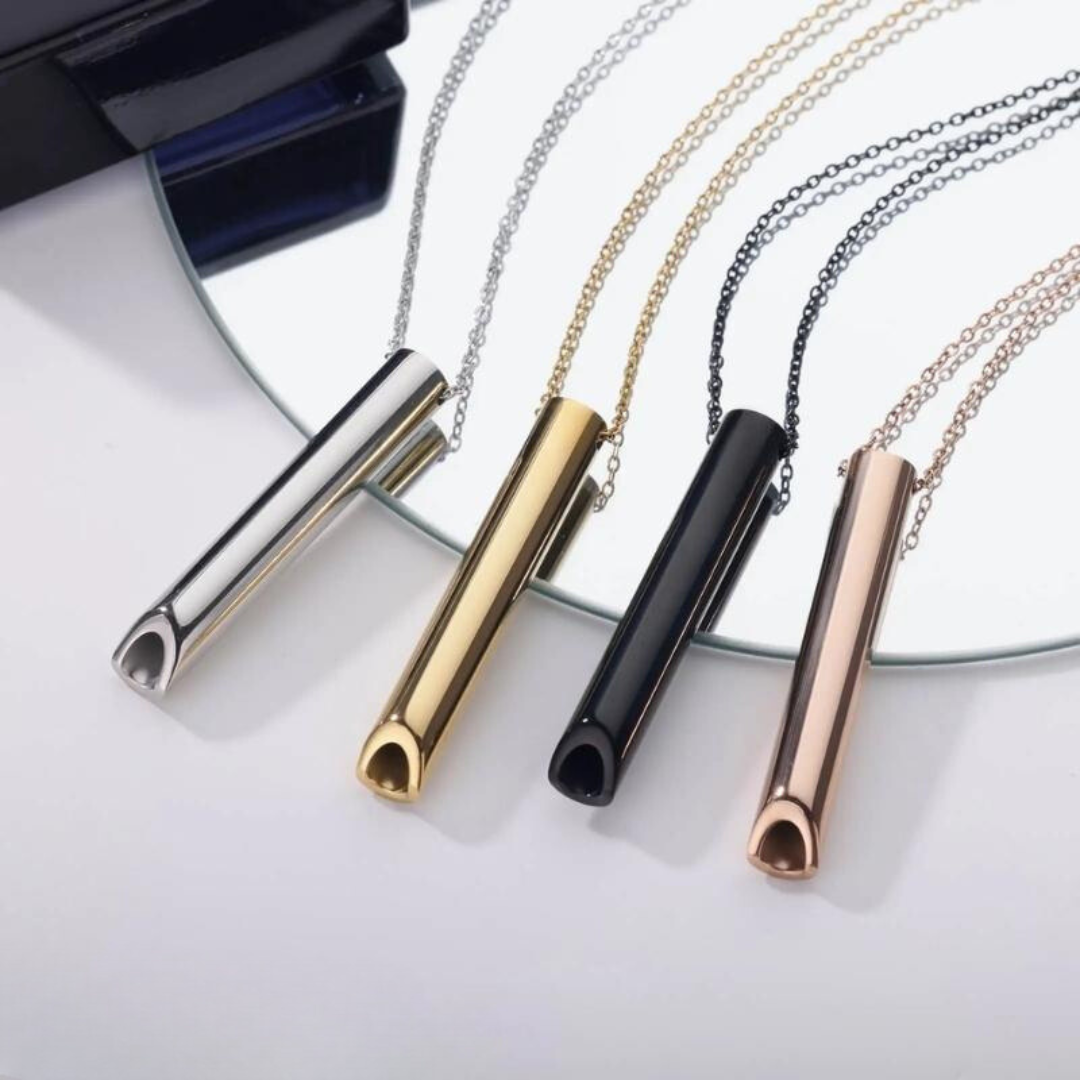Smoke-Free Breathing Aid Necklace - Natural Stop Smoking Pendant
