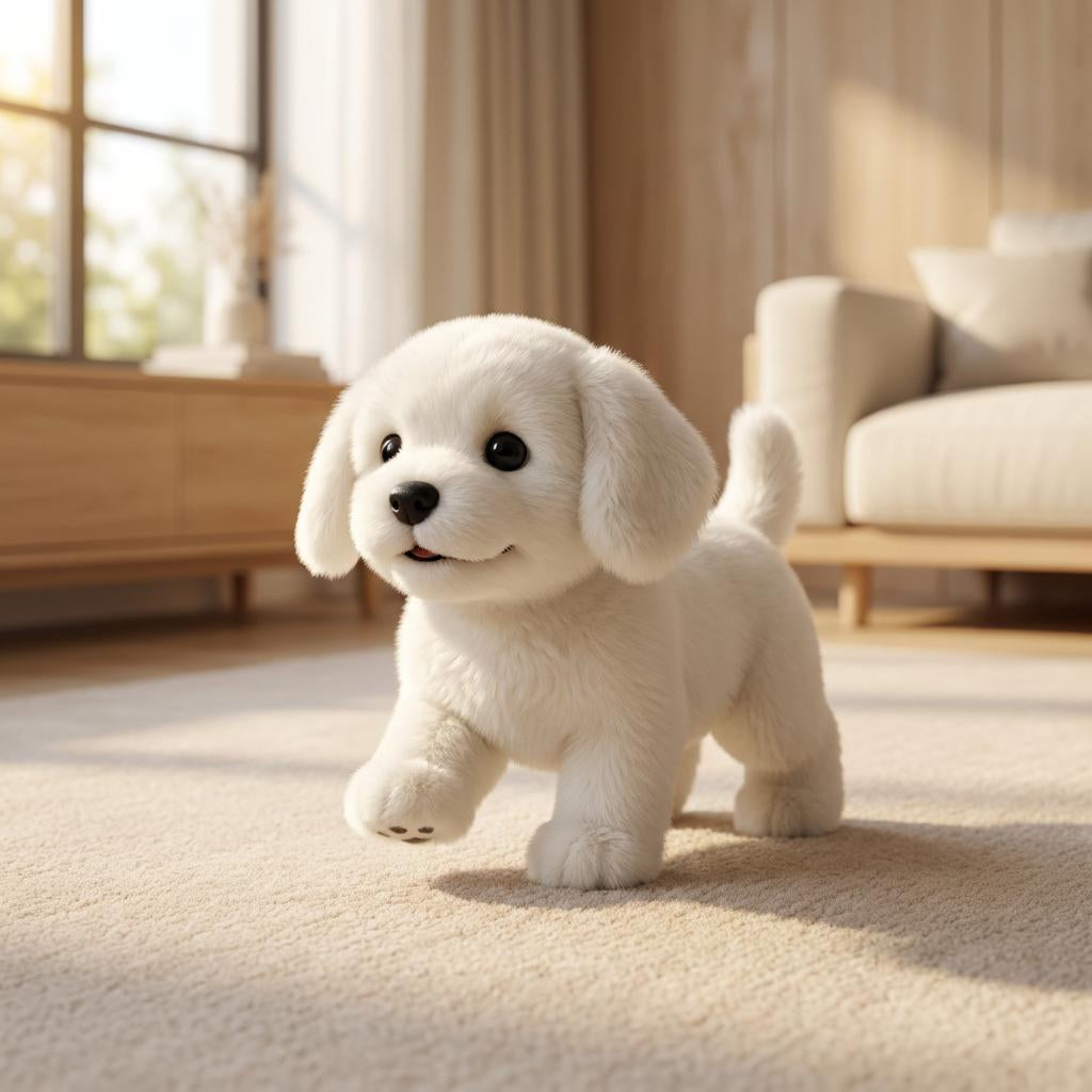 Interactive Plush Toy Dog - Moving Walking Barking Soft Puppy
