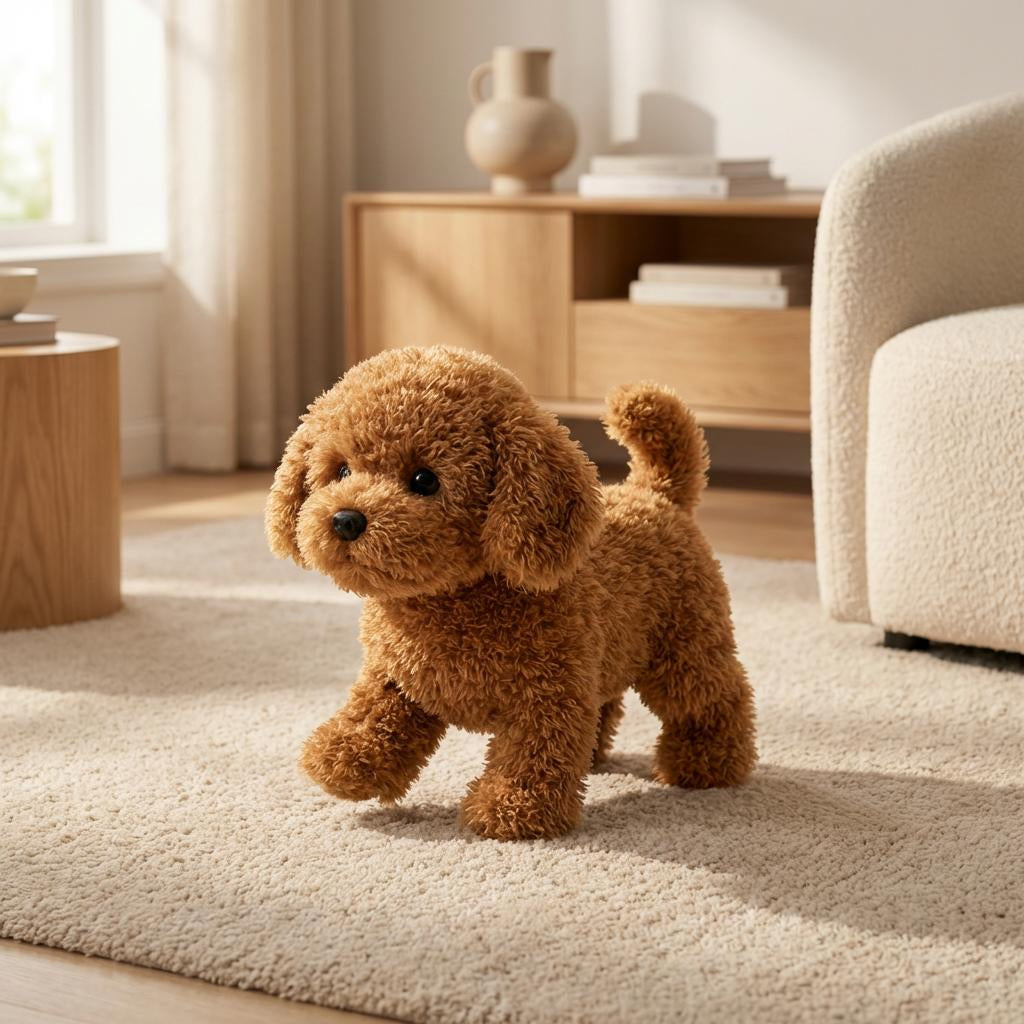 Interactive Plush Toy Dog - Moving Walking Barking Soft Puppy
