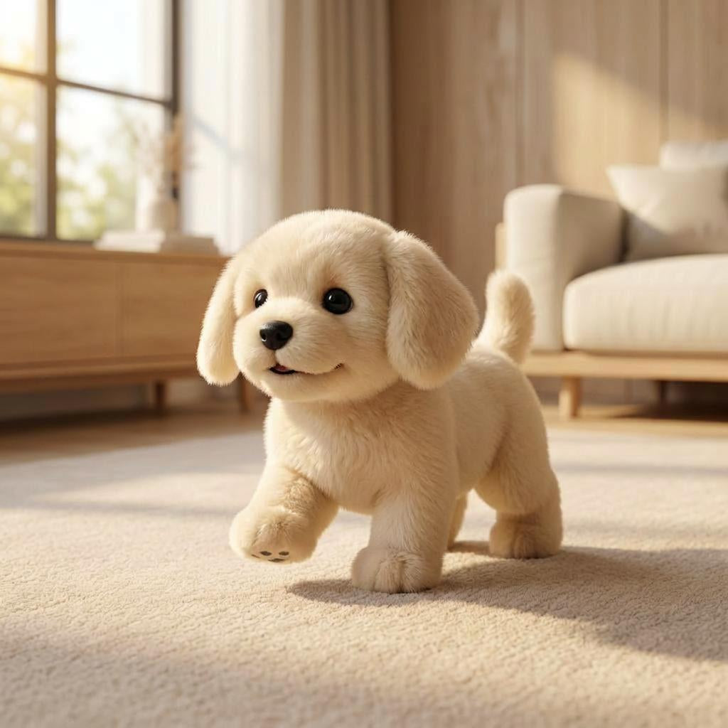 Interactive Plush Toy Dog - Moving Walking Barking Soft Puppy