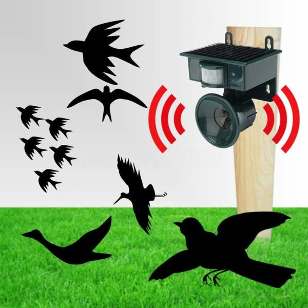 Solar Bird Repeller PIR Motion Sensor - Waterproof Pigeon Deterrent