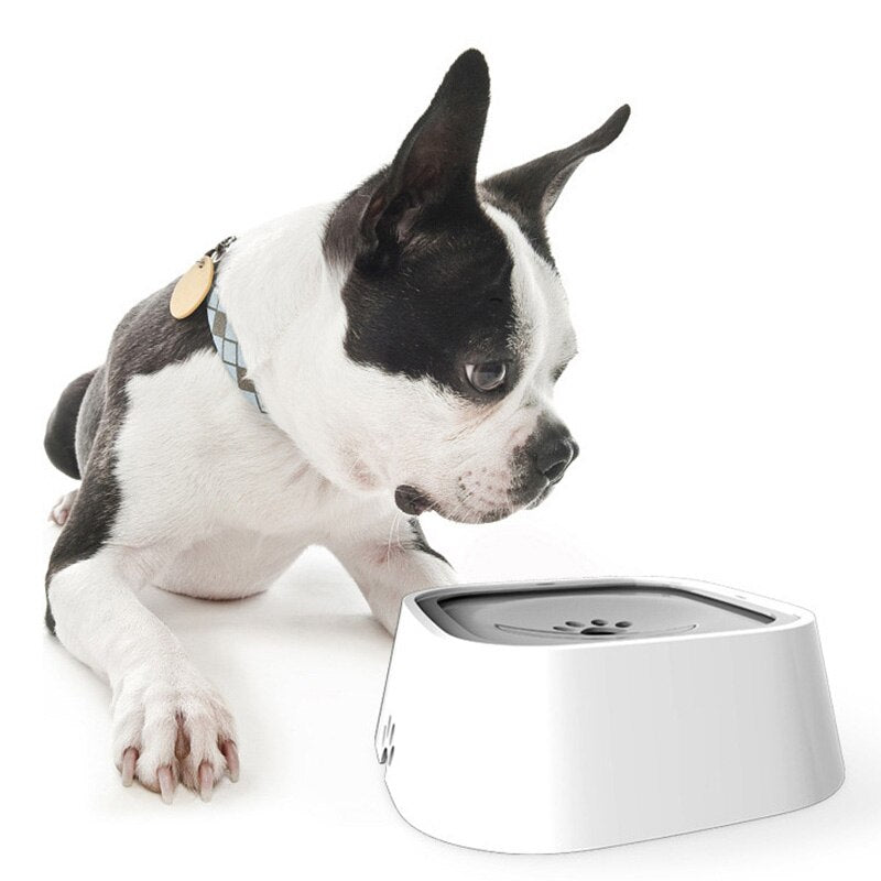 Splash-Free Dog Water Bowl - Floating Disk No Spill Slow Feeder