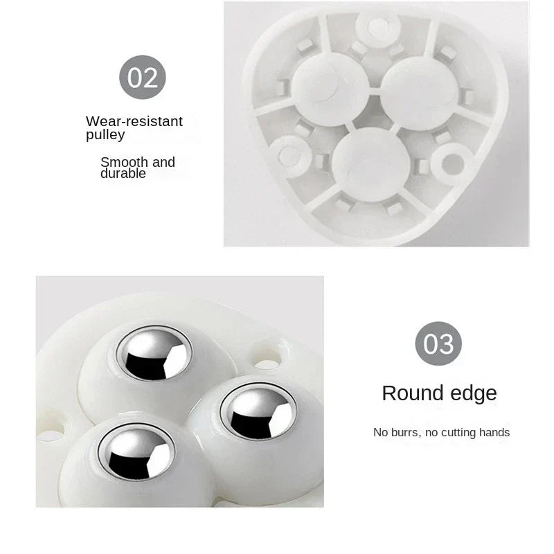 Adhesive 360 Rotating Caster Wheels - Heavy Duty Furniture Rollers