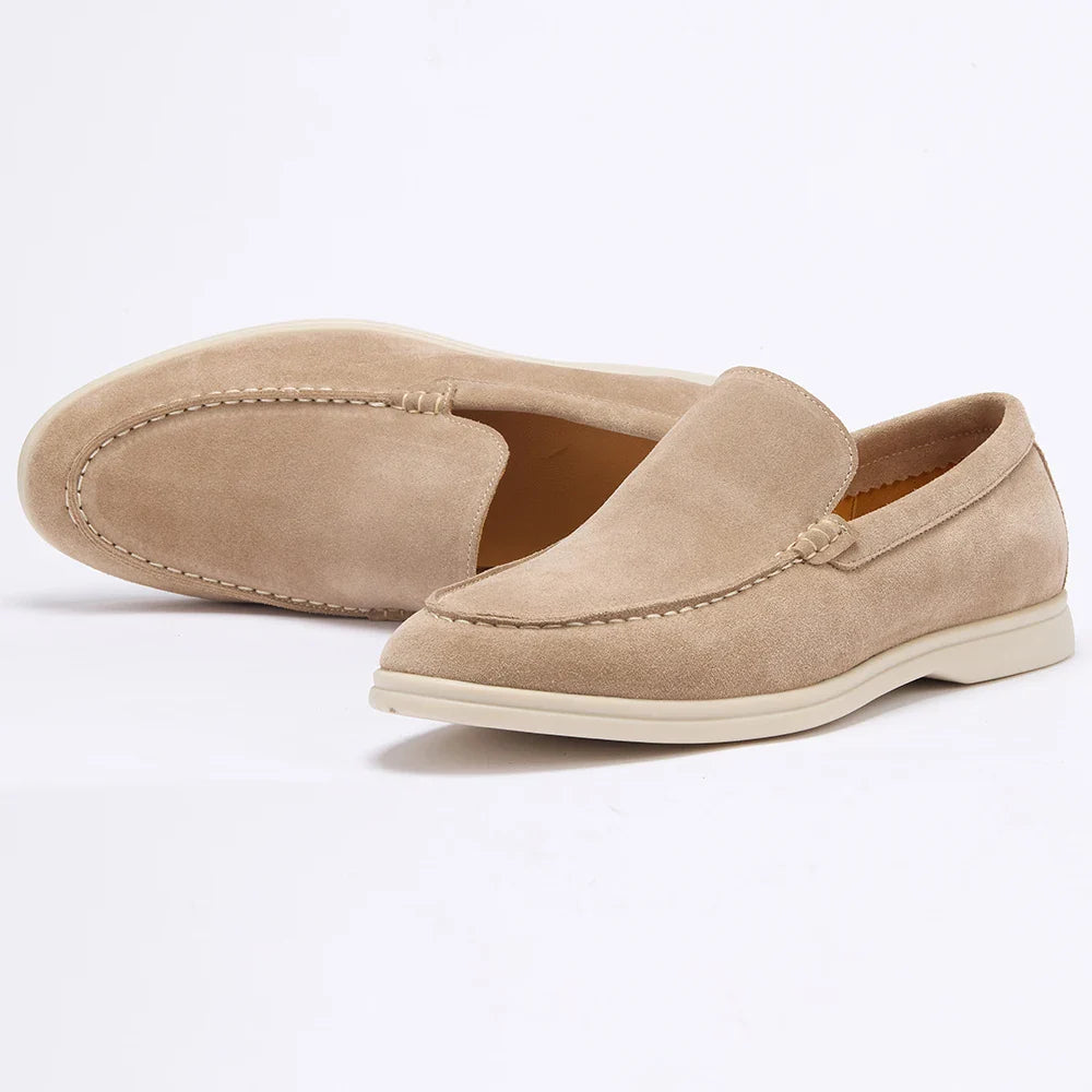 Men’s Nubuck Suede Loafers with Leather Lining