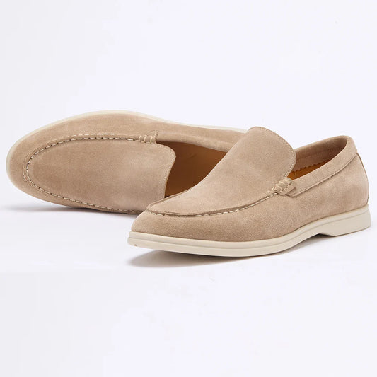 Men’s Nubuck Suede Loafers with Leather Lining
