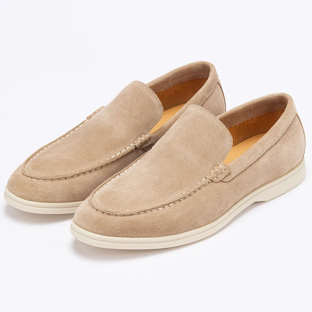 Men’s Nubuck Suede Loafers with Leather Lining