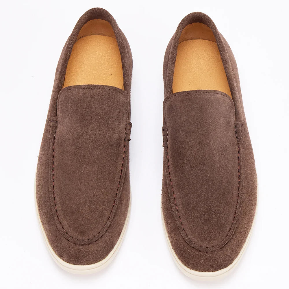 Men’s Nubuck Suede Loafers with Leather Lining