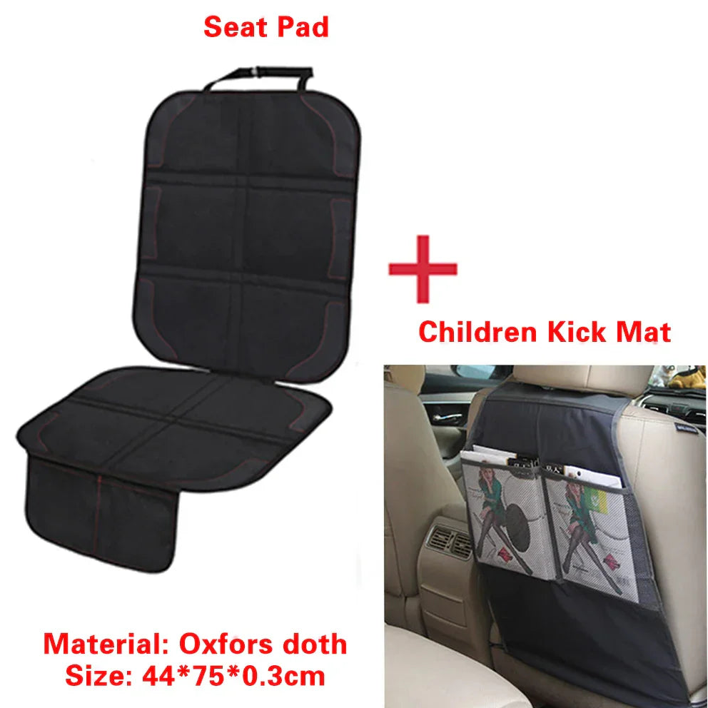 Car Seat Protector – Thick Padded Cover with Storage Pockets