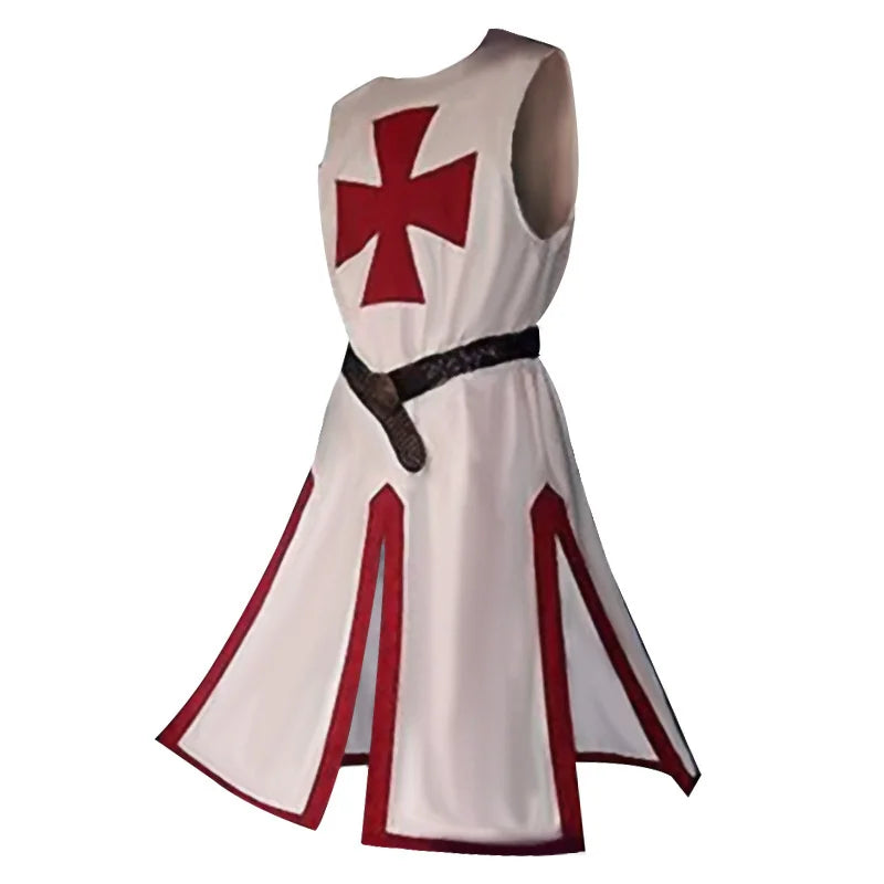Knights Templar Crusader Costume - Medieval Tunic & Cape Set