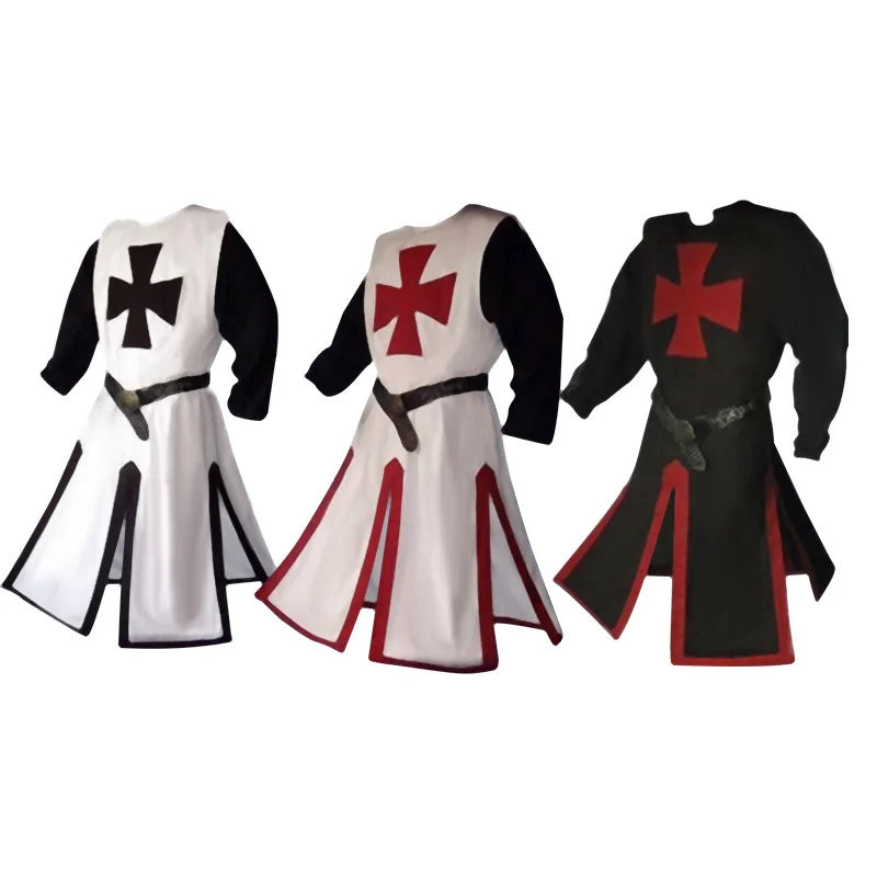 Knights Templar Crusader Costume - Medieval Tunic & Cape Set