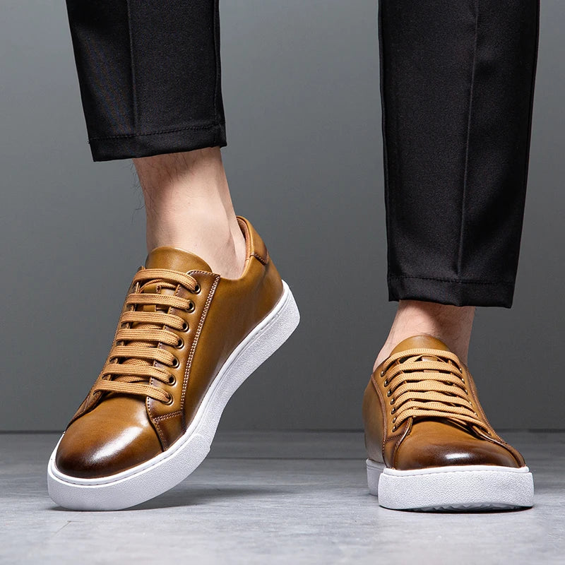 Men’s Genuine Leather Low Top Sneakers