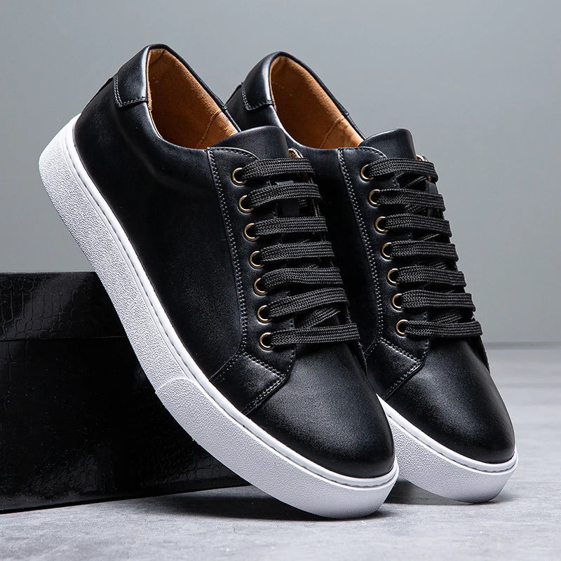 Men’s Genuine Leather Low Top Sneakers