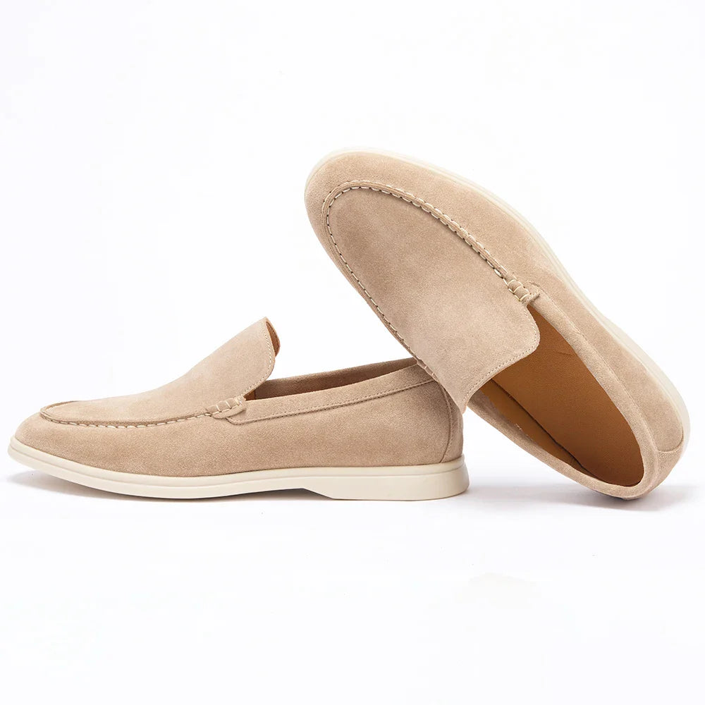 Men’s Nubuck Suede Loafers with Leather Lining