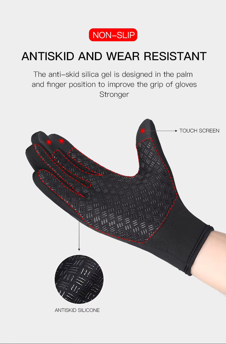 Winter Thermal Touchscreen Gloves - Windproof Cycling Riding Mitts