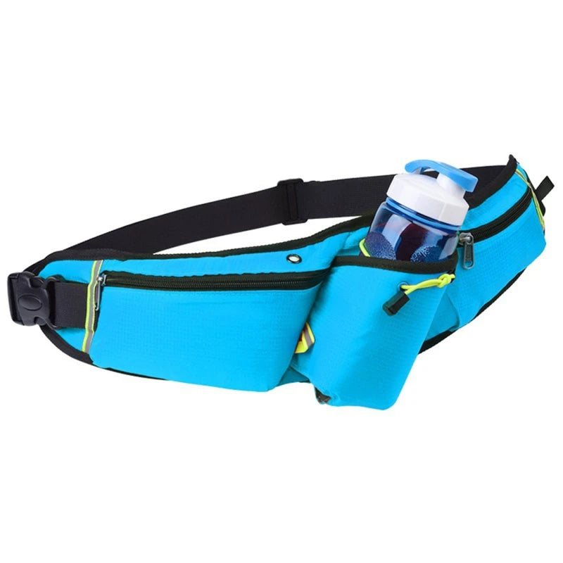 Waterproof Running Belt with Bottle Holder - No Bounce Waist Pack