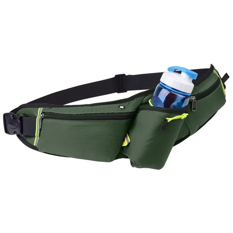 Waterproof Running Belt with Bottle Holder - No Bounce Waist Pack