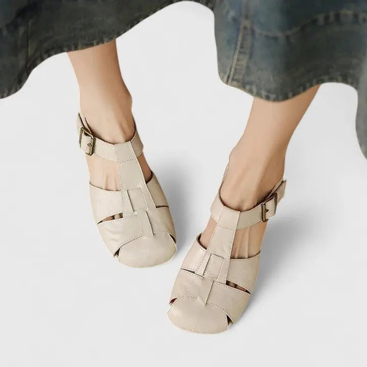 Women’s Leather Block Heel Sandals