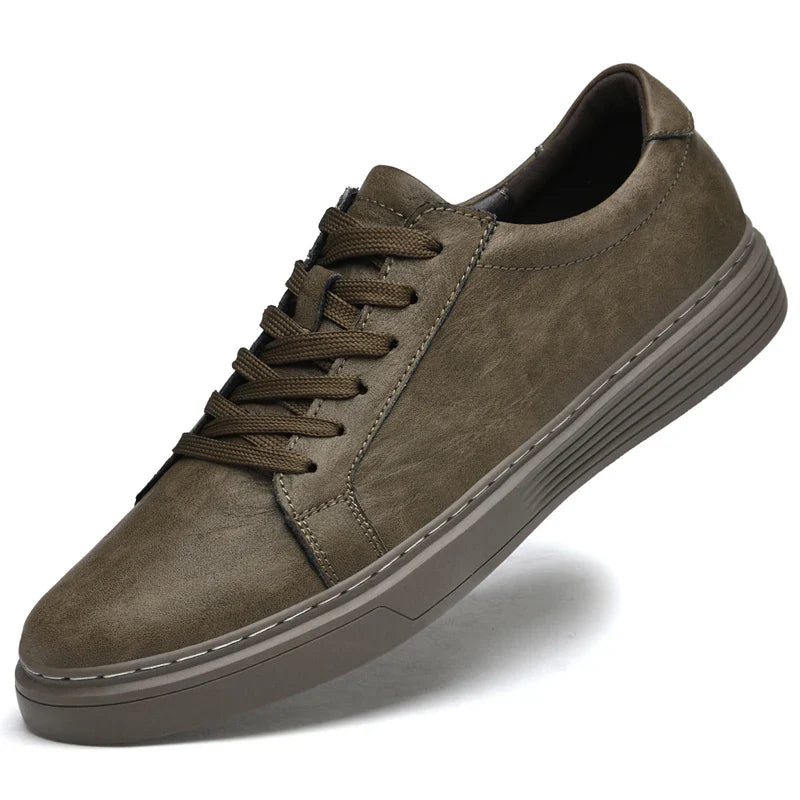 Men's Genuine Leather Minimalist Sneakers