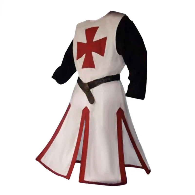 Knights Templar Crusader Costume - Medieval Tunic & Cape Set