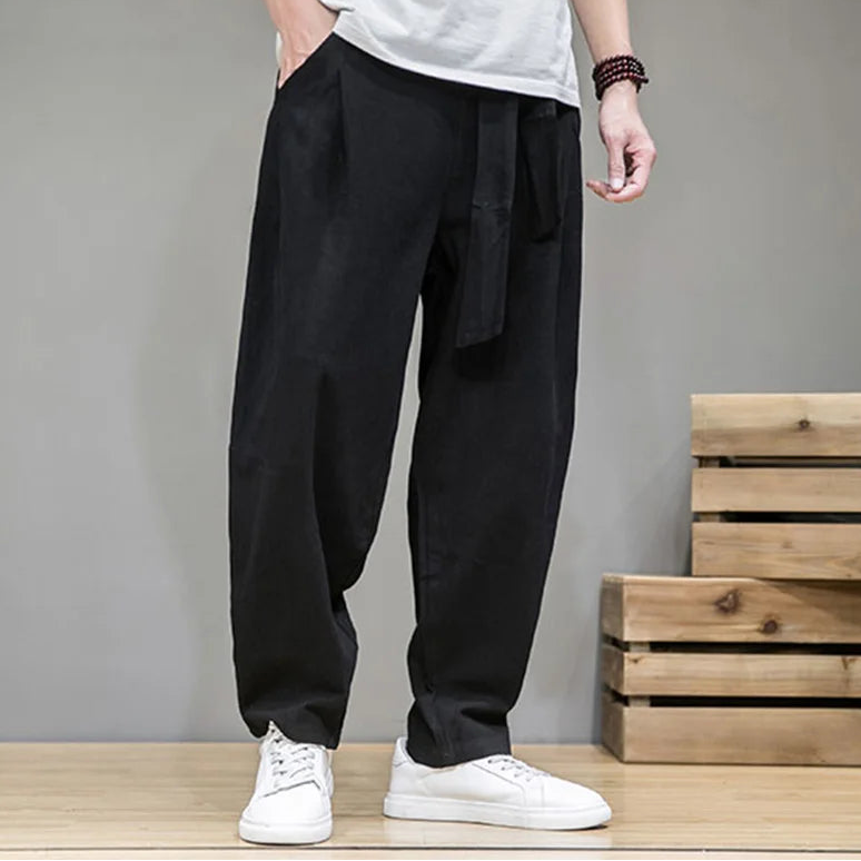 Men’s Linen Pants with Elastic Waist