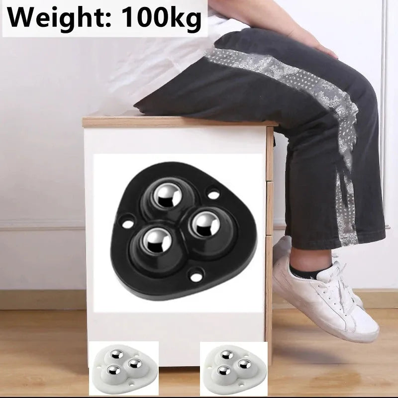 Adhesive 360 Rotating Caster Wheels - Heavy Duty Furniture Rollers