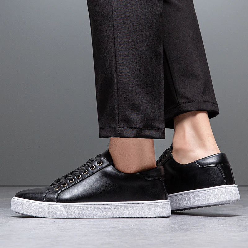 Men’s Genuine Leather Low Top Sneakers