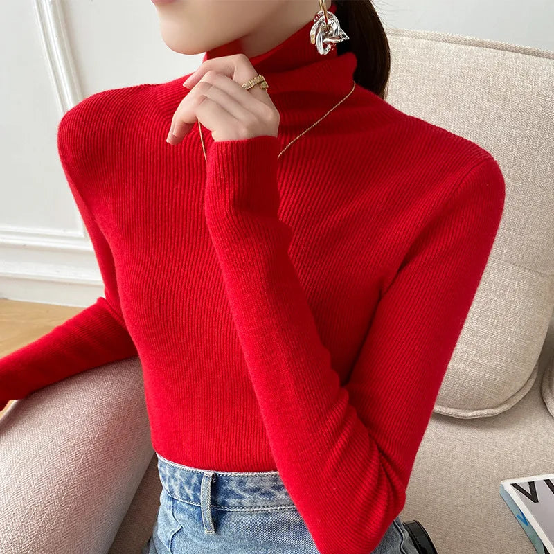Women’s Cashmere Turtleneck Sweater – Slim Fit