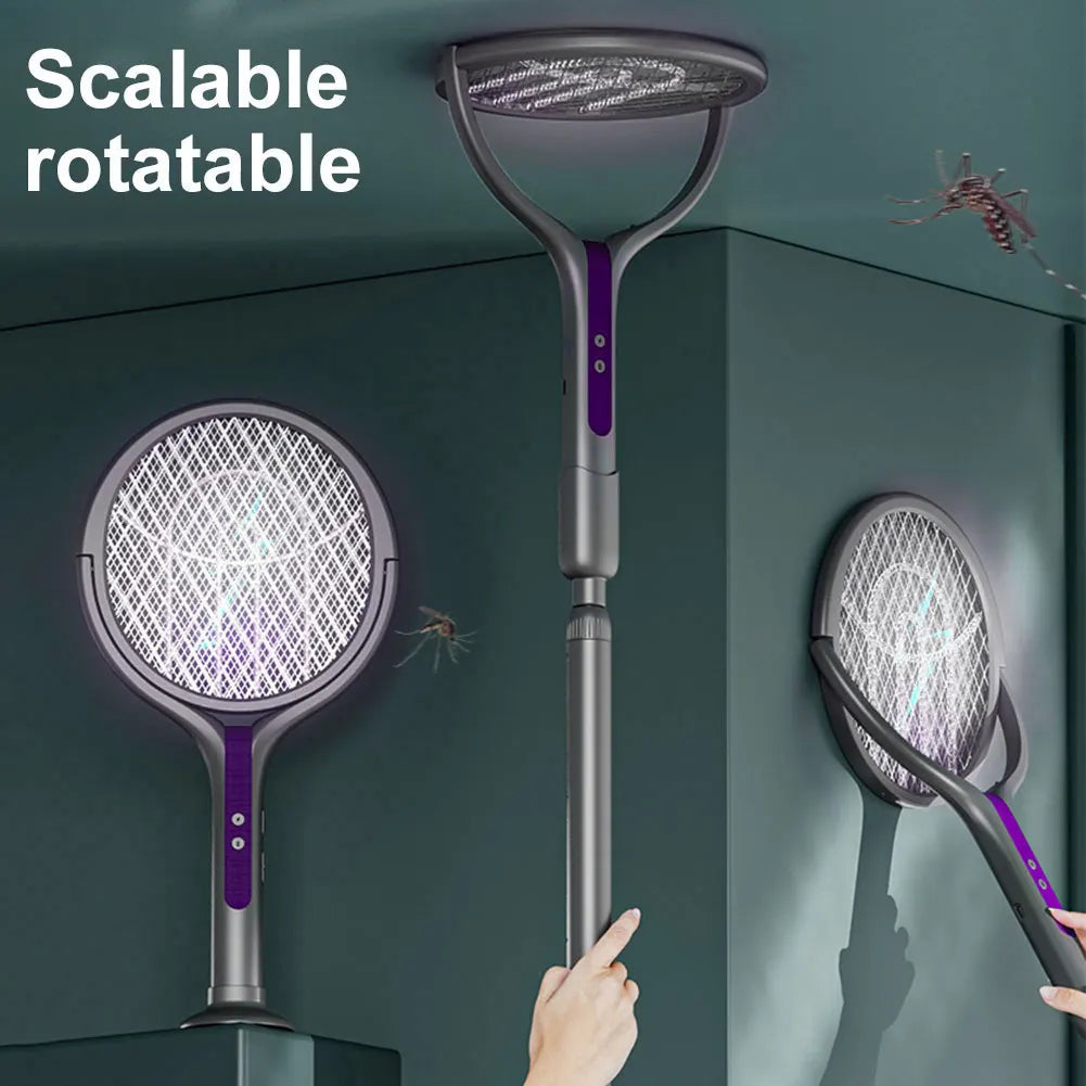 Rechargeable Electric Fly Swatter with Extendable Handle