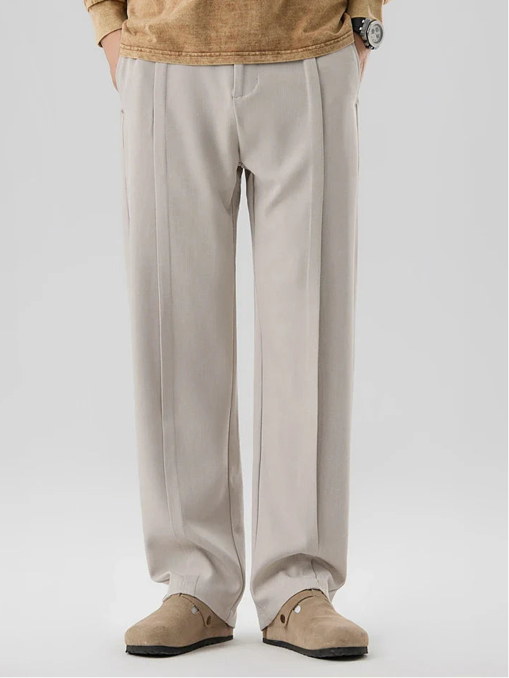 Men’s Pleated Straight Leg Pants