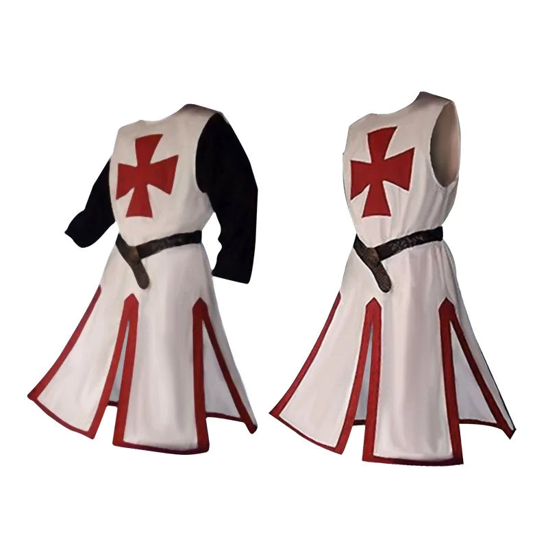 Knights Templar Crusader Costume - Medieval Tunic & Cape Set