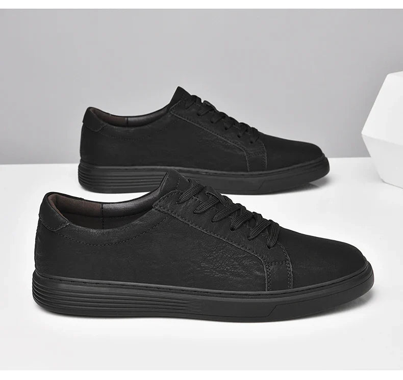 Men's Genuine Leather Minimalist Sneakers